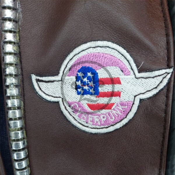 2077 leather jacket badge