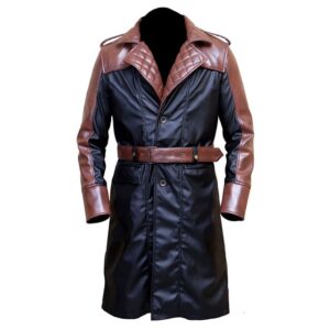Assassins creed jacob frye syndicate leather trench coat