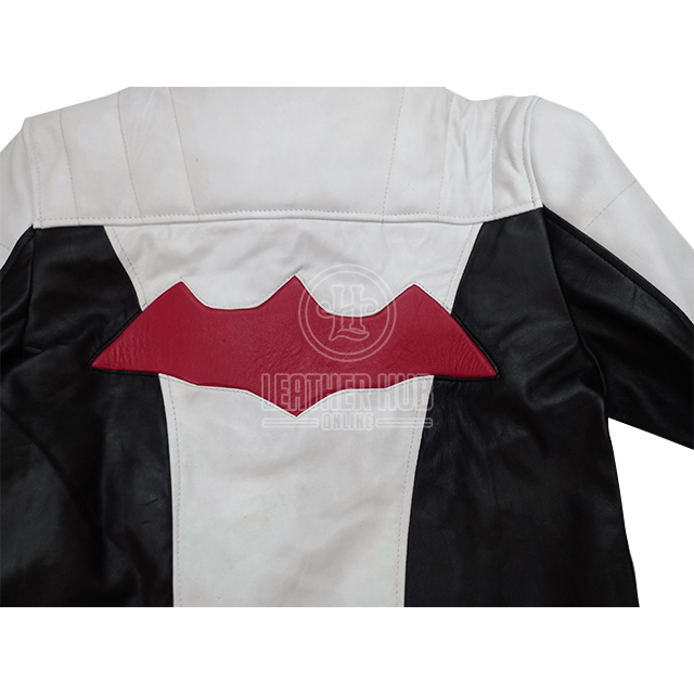 Batman Arkham Knight red hood leather vest back closure