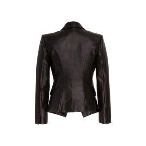 Black classic blazer designer leather tuxedo back
