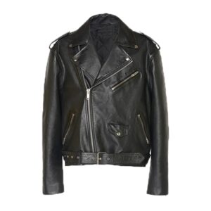 brando biker moto racer leather jacket