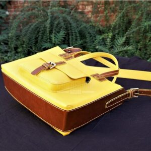 cowhide leather fashion bag side view