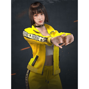Garena free fire kelly battle ground leather jacket front view