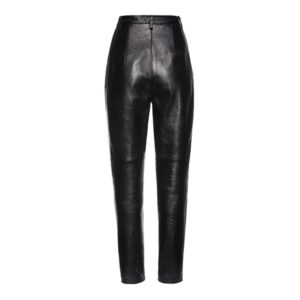 High rise Wembley pleated leather pants back