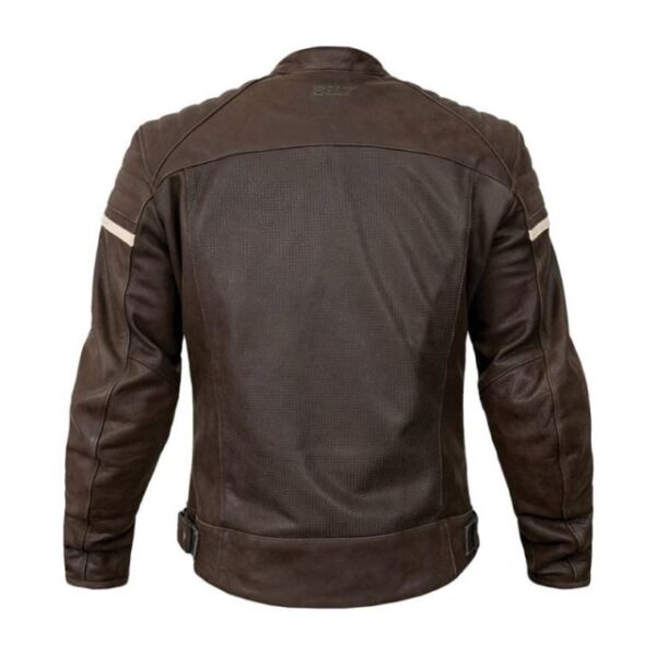Joe rocket classic 92 vintage grey leather motorcycle jacket back
