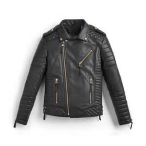 Men black designer new fashion leather jacket