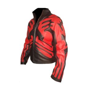 Star wars darth maul as Ray Park leather jacket side