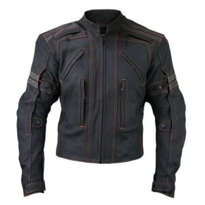 street style motorcycle jacket premium cowhide leather jacket