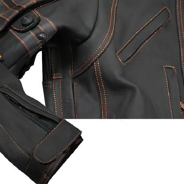 street style motorcycle jacket premium cowhide leather jacket closure