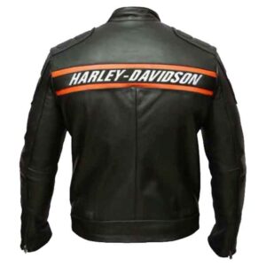 WWE black biker leather Harley Davidson bill goldberg jacket back