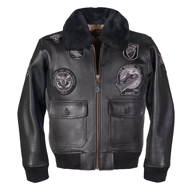wings of gold NAVAL aviator leather bomber jacket
