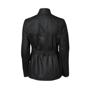 Womens black winter fashion coat back