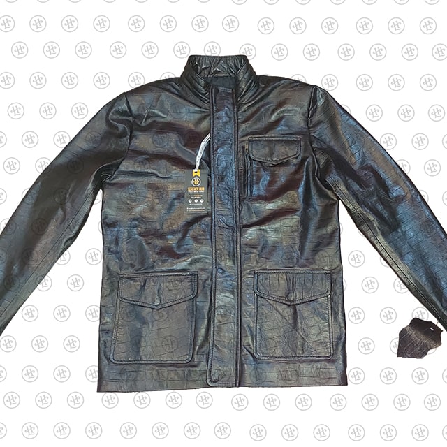Brown Croco Print Jacket | Leather Hub Online