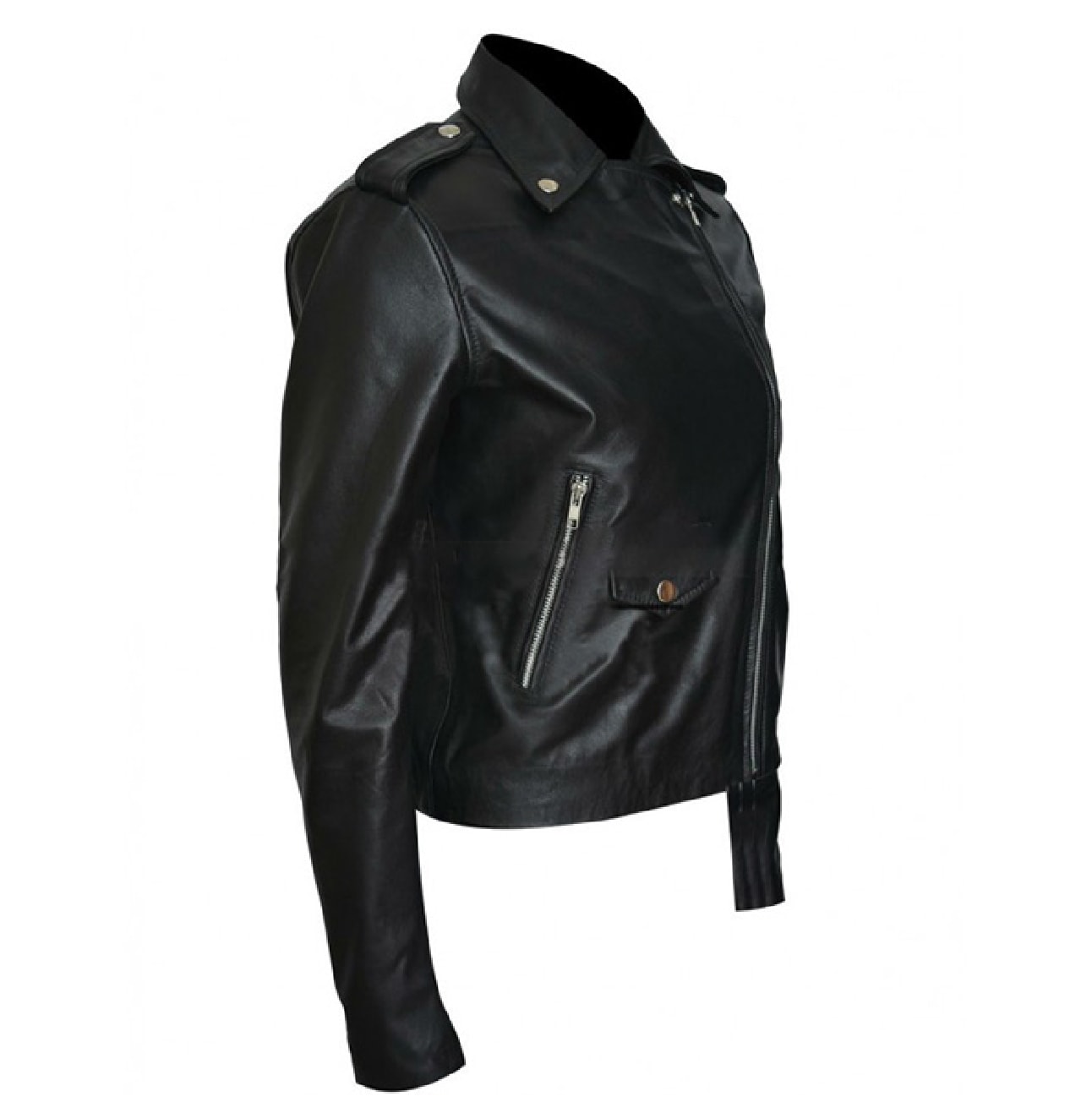 Jessica jones black leather jacket side
