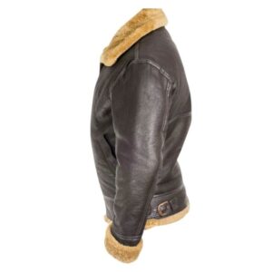 sheepskin leather jacket side