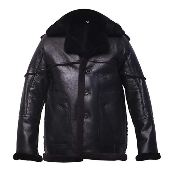 Men's Shearling Lined Leather Jacket - Leather Hub Online